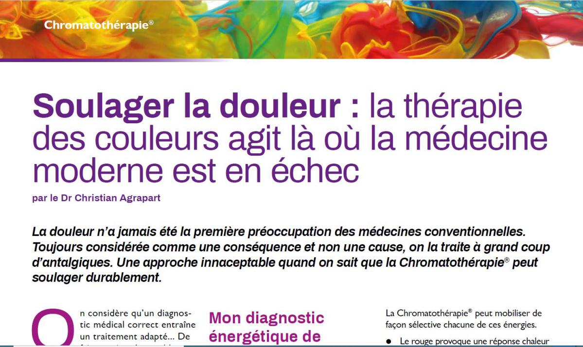 Article Christian Agrapart : Douleur
